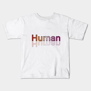 Human (Lesbian pride version) Kids T-Shirt